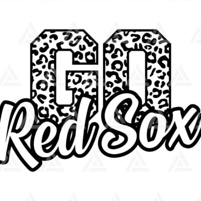 1294 Go Red Sox Leopard Svg Go Red Sox Football Svg Run Red Sox Svg Cheer Mom T Shirt Go Team Svg Cut File Cricut Png Pdf Eps Vector