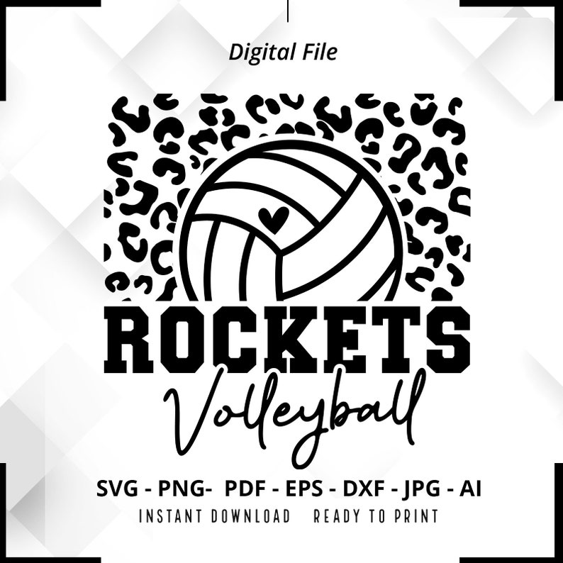 1295 Rockets Volleyball SVG PNG Rockets svg Rockets Cheer svg Volleyball svg Rockets Mom Rockets Shirt Volleyball Mom Volleyball Shirt svg