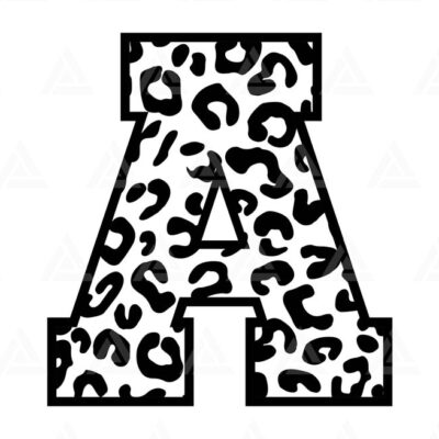 1300 Leopard A Letter Monogram Svg Cheetah A Letter Svg Leopard Font Alphabet Svg Cut File Cricut Silhouette Png Pdf Eps Vector