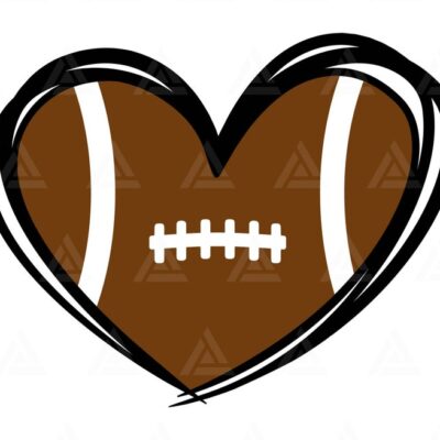 1304 Football Heart Svg Football Kid T Shirt Football Mom Hand Drawn Heart Svg Cut File Cricut Silhouette Png Pdf Eps Vector