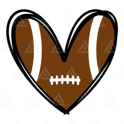 1306 Football Heart Svg Football Svg Football Mom Shirt Hand Drawn Heart Svg Cut File Cricut Silhouette Png Pdf Eps Vector