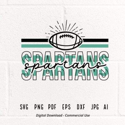 1308 Spartans Football SVG PNG Spartans Mascot svg Spartans svg Spartans School Team svg Spartans Cheer Stacked Spartans svg School Spirit