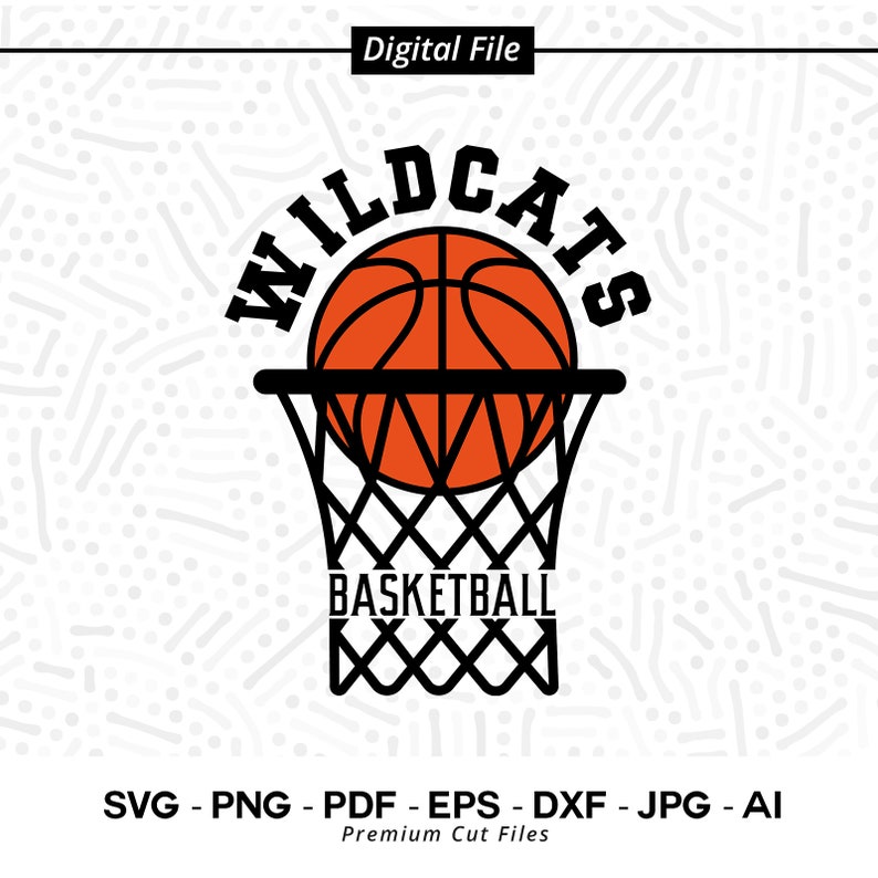 1316 Basketball SVG PNG Wildcat Basketball Wildcat Wildcats Basketball svg Basket Hoop svg Cricut svg Digital Download Basketball Clipart