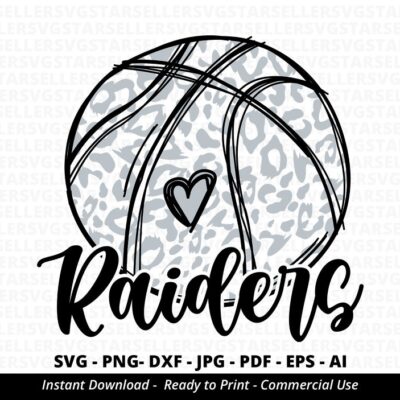 1330 Raiders Basketball SVG Raiders svg Leopard Raiders svg Raiders Mascot svg Raiders Cheer svg Raiders Pride svg Basketball Mom svg Cricut