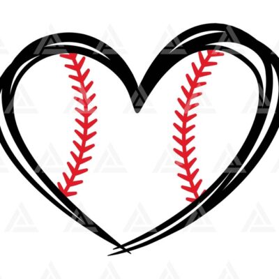 1338 Baseball Heart Svg Baseball Stitch Baseball T shirt Baseball Mom Hand Drawn Heart Cut File Cricut Silhouette Png Pdf Eps Vector