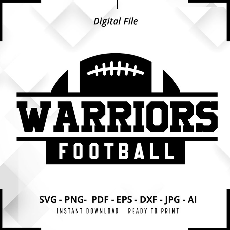 1346 Warriors Football SVG PNG Warriors svg Warriors Shirt svg Warriors Mascot svg Warriors Pride svg Warriors Cheer svg Cricut Silhouette