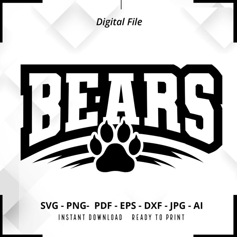 1356 Bears SVG PNG Bears Paw svg Bears Mascot svg Bears Cheer svg Retro Bears svg Bears Sport svg Bears Shirt svg Bears Mom svg