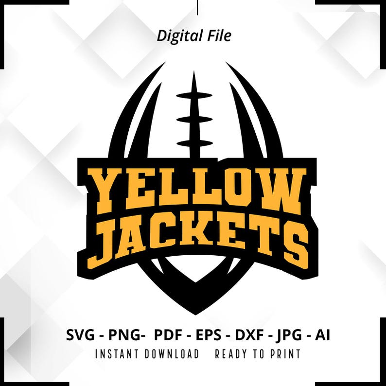 1357 Yellow Jackets Football SVG PNG Yellow Jackets svg Football svg Yellow Jackets Shirt svg Yellow Jackets Cheer svg Football Shirt svg