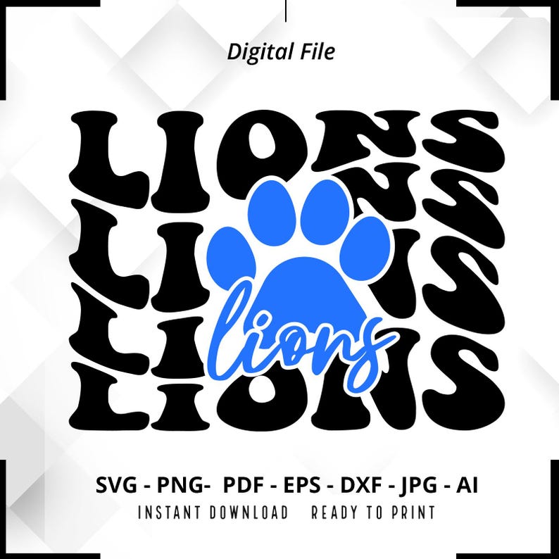 1361 Lions SVG PNG Lions Mascot svg Lions Mama svg Lions Shirt svg Lions Cheer svg School Spirit svg Lions Pride svg Cut File