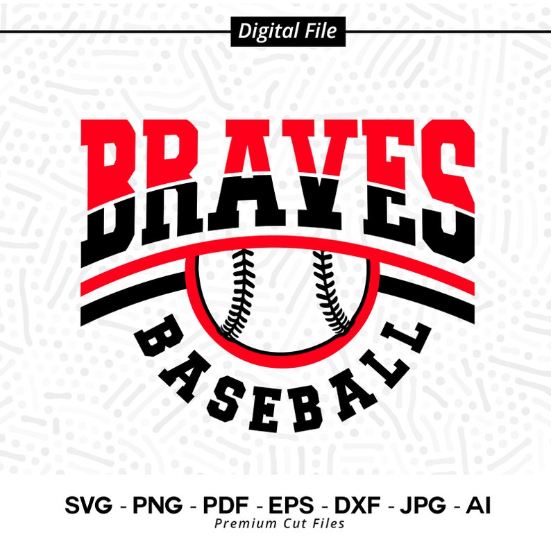 1363 Baseball SVG PNG Braves Baseball svg Brave Baseball Brave Baseball Shirt svg Cricut svg Sublimation png Baseball Clipart Cut file