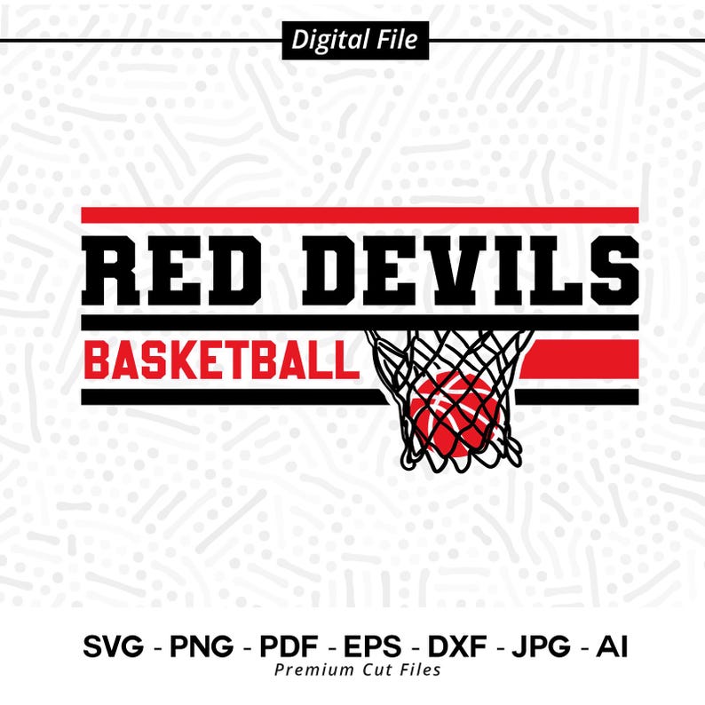 1368 Basketball SVG PNG Red Devils Basketball svg Red Devil Basketball Red Devil Cheer svg Sublimation Digital Download Basketball Clipart