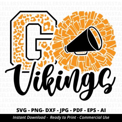 1372 Go Vikings SVG Leopards Vikings svg Cheer Little Mom Vikings Cheer svg Vikings Mascot School Team svg School Spirit svg Sport Mom svg Cricut