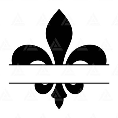 1376 Fleur De Lis Svg Monogram Split Name Frame Svg Mardi Gras Svg New Orleans Svg Cut File Cricut Silhouette Png Pdf Eps Vector Stencil