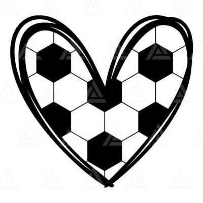 1378 Soccer Heart Svg Soccer Pattern Hexagon Pattern Svg Football Svg Love Soccer Svg Cut File Cricut Silhouette Png Pdf Eps Vector