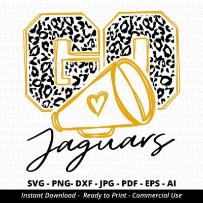 1395 Go Jaguars Leopard Jaguars Cheer svg Jaguars Mascot svg Cheer Little Mom Team Mascot School Team svg School Spirit Cricut svg