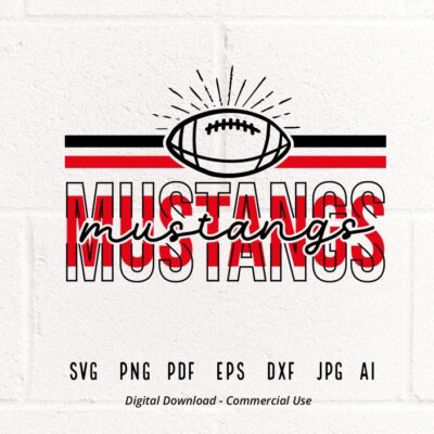 141 Mustangs Football SVG PNG Mustangs Mascot svg Mustangs svg Mustangs School Team svg Mustangs Cheer svg Stacked Mustangs School Spirit