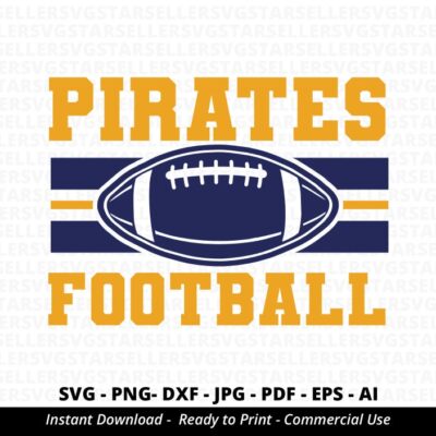 1411 Pirates Football SVG PNG Pirates svg Pirates Shirt svg Pirates Mascot svg Pirates Pride svg Pirates Cheer svg Pirates png Cricut Silhouette