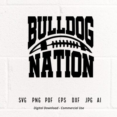 1414 Bulldog Nation SVG PNG Bulldog SVG Bulldog Mascot svg Bulldogs Cheer svg Bulldogs Shirt svg Bulldogs Sport svg School Spirit svg