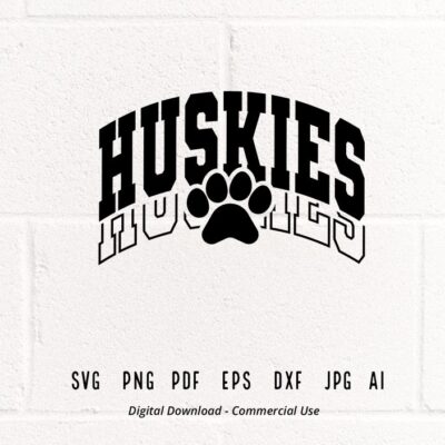 1434 Huskies SVG PNG Huskies Paw svg Huskies Mascot svg Huskies Cheer svg Huskies Vibes svg School Spirit svg Huskies Sport Huskies Love