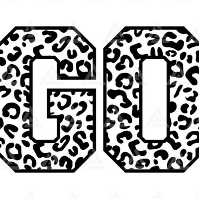 1443 Go Svg Go Leopard Print Svg Go Cheerleader Svg Go Cheetah Print Go Leopard Svg Cut File Cricut Png Pdf Eps Vector Stencil