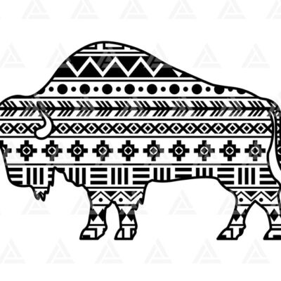 1445 Aztec Buffalo Svg Tribal Pattern Svg Boho Aztec Pattern Tribal Buffalo Pattern Cut File Cricut Svg Png Pdf Eps Vector Stencil Vinyl