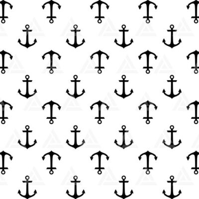 1452 Seamless Anchor Pattern Svg Nautical Pattern Svg Ship Anchor Background Cut File Cricut Silhouette Png Pdf Eps Vector Sticker Decal