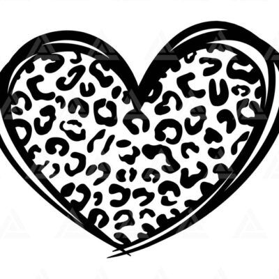 1453 Leopard Heart Svg Leopard Hand Drawn Heart Svg Cheetah Spots Svg Cut File Cricut Silhouette Png Pdf Eps Vector Vinyl Sticker Decal