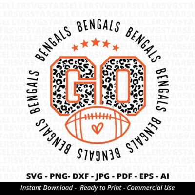 1454 Go Bengals Football SVG PNG Bengals svg Leopard Go Bengals svg Bengals Mascot svg Bengals Shirt svg Bengals Football svg Bengals PNG