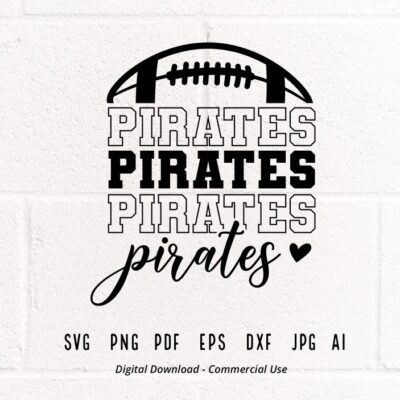 1460 Stacked Pirates SVG Pirates Mascot svg Pirates svg Pirates School Team svg Pirates Cheer svg Pirates Vibes svg School Spirit svg Cricut