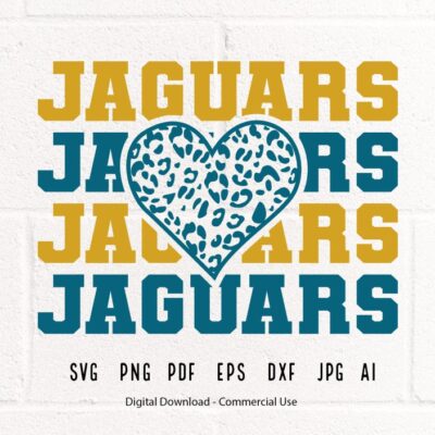 1481 Jaguars SVG PNG Jaguars Mascot svg Jaguars Leopard Heart Jaguars Cheer svg Jaguars Shirt svg Jaguars Heart svg Jaguars Mom svg