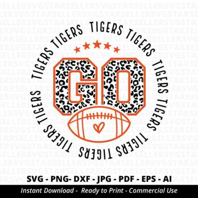 1488 Go Tigers Football SVG PNG Tigers svg Leopard Go Tigers svg Tigers Mascot svg Tigers Shirt svg Tigers Football svg Sport Mama svg Tigers PNG