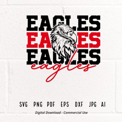 1492 Eagles SVG PNG Eagles Face svg Stacked Eagles svg Eagles Mascot svg Eagles Cheer svg Eagles Vibes svg School Spirit svg Eagles Sport