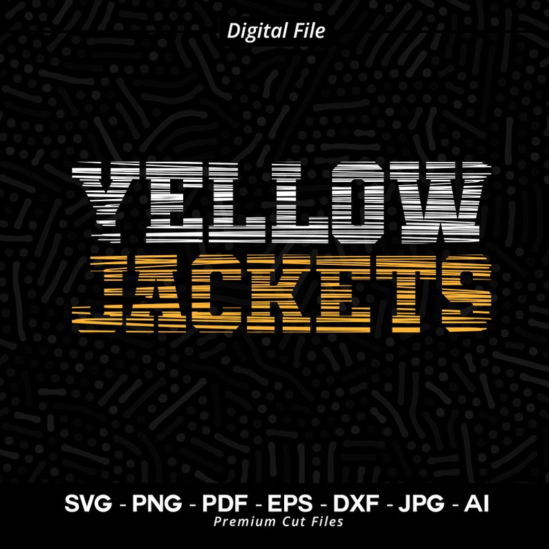 1495 Yellow Jackets SVG PNG Yellow Jackets Mascot svg Yellow Jackets Cheer svg Jackets Shirt svg Yellow Jackets Mom svg School Spirit svg