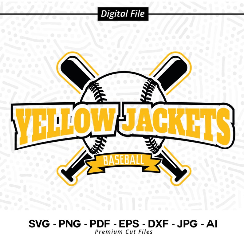 150 Yellow Jackets Baseball SVG PNG Baseball svg Yellow Jackets svg Baseball Shirt svg Baseball Mom svg Yellow Jackets svg Cricut Cut File