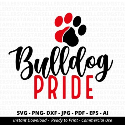 1516 Bulldog Pride SVG Bulldog Paw svg Bulldog svg Paw svg School Team svg Bulldog Love Bulldog Mascot svg Bulldog Shirt svg Cricut Silhouette