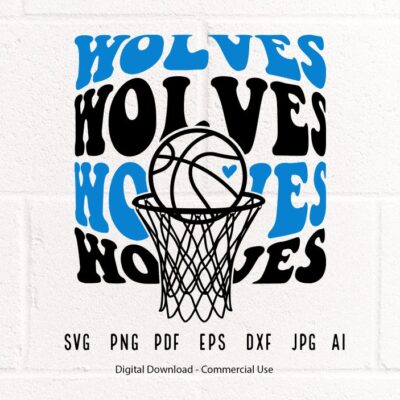 1530 Wolves Basketball SVG PNG Wolves Mascot svg Wolves svg Wolves School Team svg Wolves Hoop svg Basketball Hoop svg School Spirit