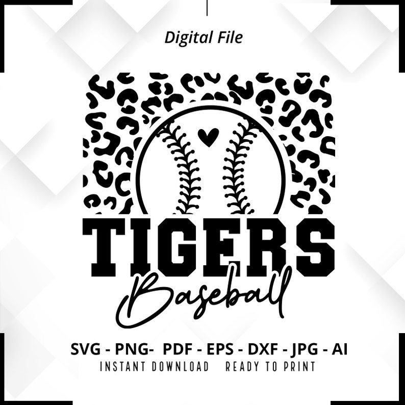 1537 Tigers Baseball SVG PNG Tigers svg Baseball svg Leopard svg Tigers Shirt svg Tigers Cheer svg Tigers Mom svg Baseball Shirt svg