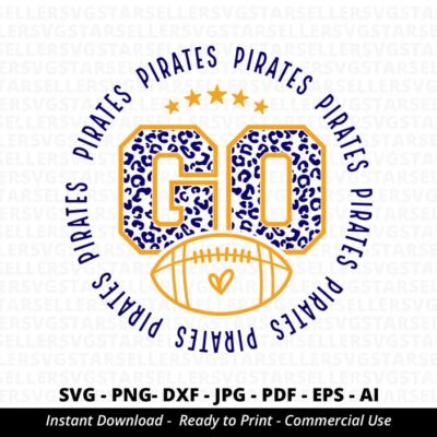 1560 Go Pirates Football SVG PNG Pirates svg Leopard Go Pirates svg Pirates Mascot svg Pirates Shirt svg Pirates Football svg Pirates PNG