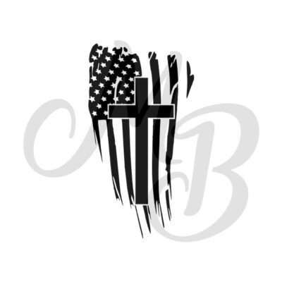 15615 USA Flag with Cross Svg USA Flag Black and White SVG Red American Flag Svg America Flag 4th of July Svg Dxf Png Patriotic