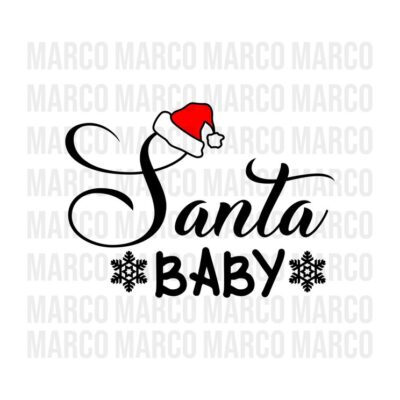 15637 Santa Baby SVG Santa Claus Svg Santa Hat Svg Merry Christmas Svg Dxf Png Cute Baby Svg