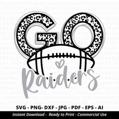 1577 Go Raiders Football SVG PNG Raiders svg Leopard Go Raiders svg Raiders Mascot svg Raiders Shirt svg Raiders Football svg Raiders PNG Cricut