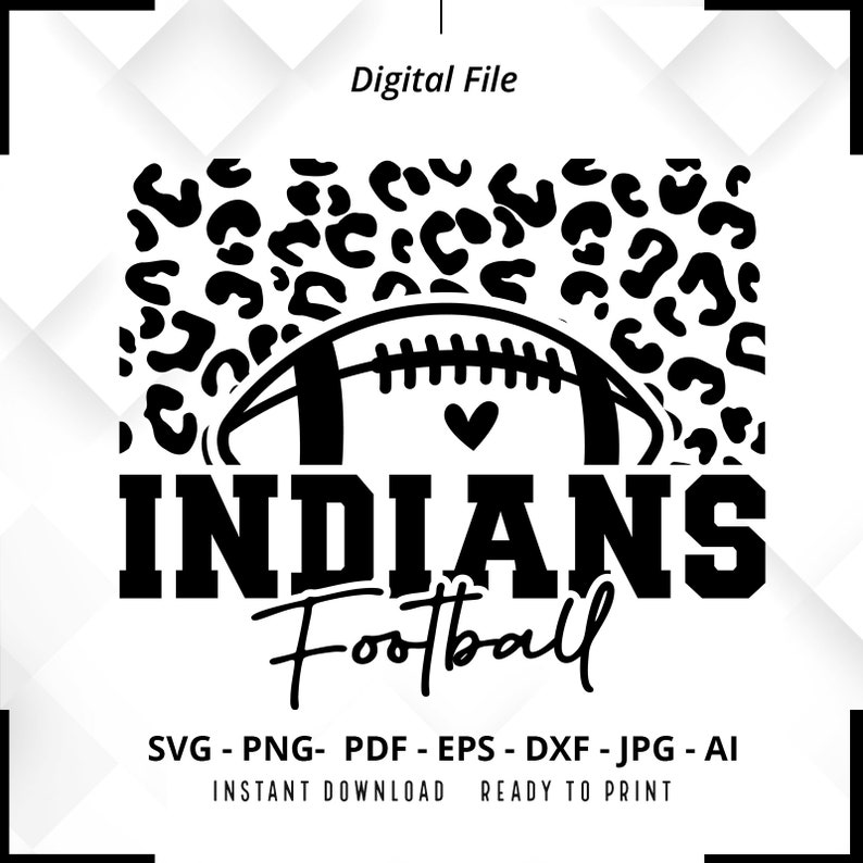 1583 Indians Football SVG PNG Indians svg Indians Shirt svg Indians Mascot svg Indians Pride svg Indians Cheer svg Indians png Silhouette