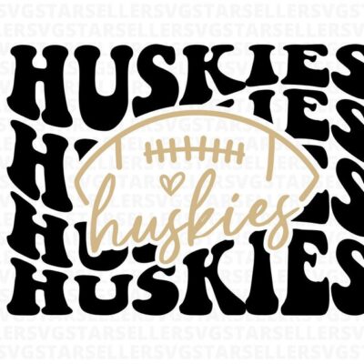 1585 Huskies Football SVG PNG Huskies svg Stacked Huskies svg Huskies Mascot svg Huskies Cheer svg Huskies Mom svg Huskies Shirt svg Huskies PNG