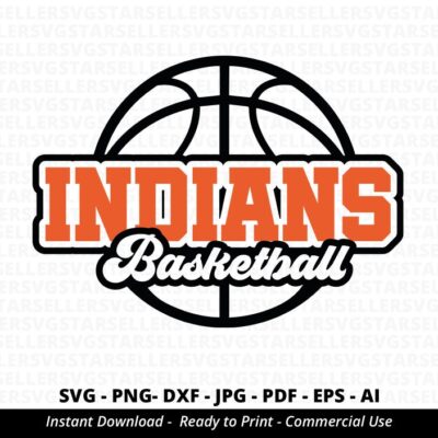 1599 Indians Basketball SVG PNG Indians svg Basketball Shirt svg Indians Cheer svg Indians Mascot svg Indians Mom svg Indians Shirt svg Cricut