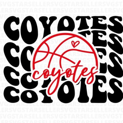 16 Coyotes Basketball SVG PNG Coyotes svg Stacked Coyotes svg Coyotes Mascot svg Coyotes Mom svg Coyotes Shirt svg Basketball Mom svg Cricut