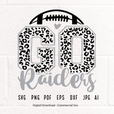 160 Raider Football svg Raider Raiders Football svg png Sublimation Football Clipart SVG for Shirts SVG for Cricut Shirt Design Leopard