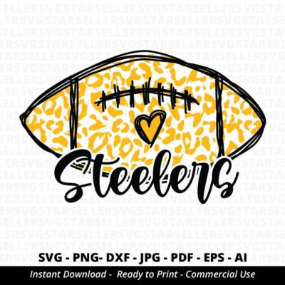 160 Steelers Football SVG Steelers svg Steelers Heart svg School Team svg Steelers Cheer svg Steelers Shirt svg American Football Cricut