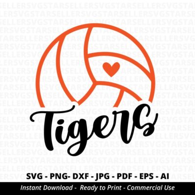 1632 Tigers Volleyball SVG Tigers svg Tigers School Team svg Tigers Mascot svg Tigers Mom svg Tigers Pride Tigers Cheer svg Volleyball Mom Cricut