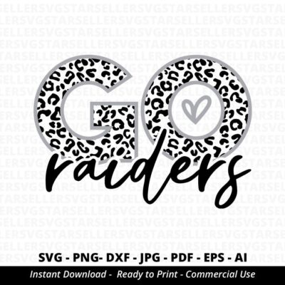 1635 Go Raiders SVG PNG Raiders svg Leopard Go Raiders svg Raiders Shirt svg Raiders Mascot svg Raiders Heart svg Raiders Mom svg Cricut