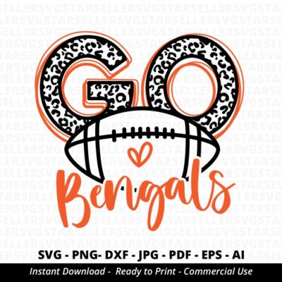 1652 Go Bengals Football SVG PNG Bengals svg Leopard Go Bengals svg Bengals Mascot svg Bengals Shirt svg Bengals Football svg Bengals Mom svg